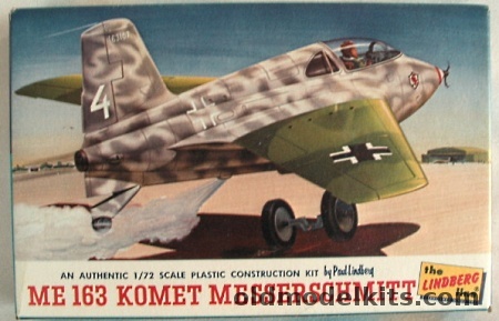Lindberg 1/72 Messerschmitt Me-163 Comet Rocket Fighter, 583-50 plastic model kit